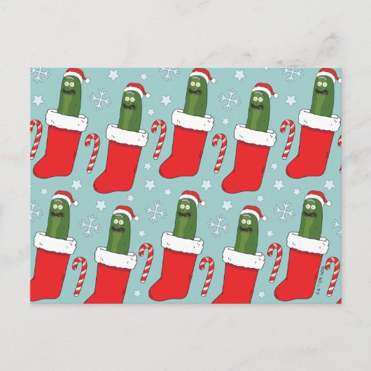 Cartes Pour Fêtes Annuelles Rick et Morty | Motif de Pickle Rick de Noël (Devant)
