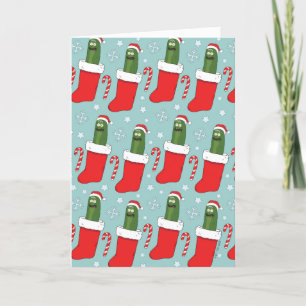 Cartes Pour Fêtes Annuelles Rick et Morty Motif de Pickle Rick de Noël