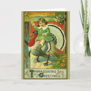 Cartes Pour Fêtes Annuelles Riding High Thanksgiving