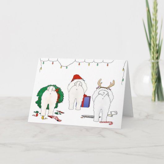 Cartes Pour Fêtes Annuelles Rien n'aboutent Noël de Bichon (Devant)