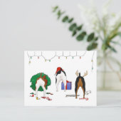 Cartes Pour Fêtes Annuelles Rien n'aboutent Noël de Rat terrier (Debout devant)