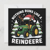 Cartes Pour Fêtes Annuelles Rien Ne Fonctionne Comme Un Tracteur De Noël Reind (Devant)
