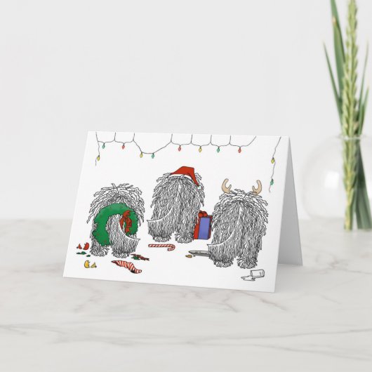 Cartes Pour Fêtes Annuelles Rien que Noël Komondor (Devant)