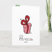 Cartes Pour Fêtes Annuelles Rindeer Avec Cadeaux (Dos)