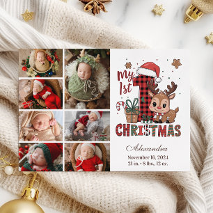 Cartes Pour Fêtes Annuelles Rinder Plaid 7 Photo Premier Noël