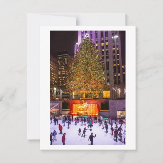 Cartes Pour Fêtes Annuelles Rink de Noël (Devant)