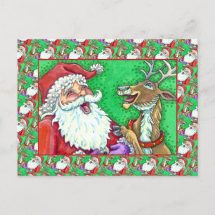 Cartes Pour Fêtes Annuelles RIRE PÈRE NOËL & REINDEER KNOCK KNOCK JOKES Drôle