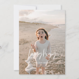 Cartes Pour Fêtes Annuelles Rire Tout Le Chemin Blanc