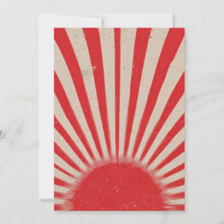 Cartes Pour Fêtes Annuelles Rising Sun Background – Retro Vintage Rays