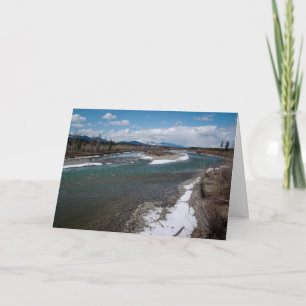 Cartes Pour Fêtes Annuelles Rivière de vacances du Montana