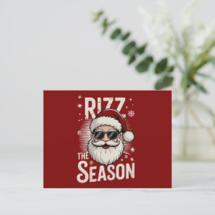 Cartes Pour Fêtes Annuelles Rizz Saison Santa Claus Rizzmas Drôle Noël