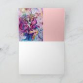 CARTES POUR FÊTES ANNUELLES ROBE ROSE MUSICALE (Intérieur)