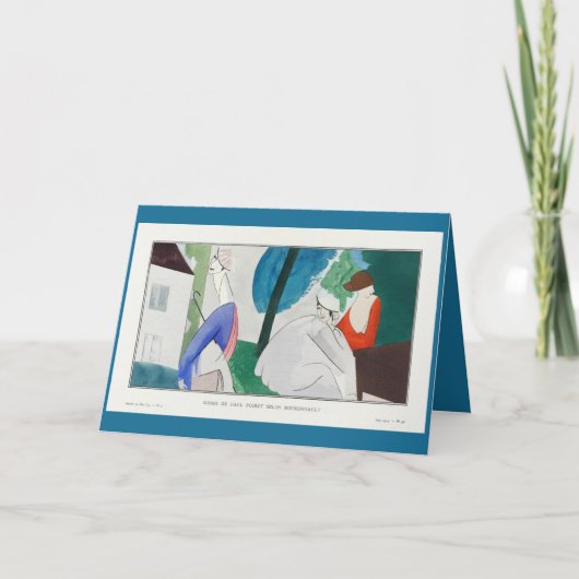 Cartes Pour Fêtes Annuelles Robes de Paul Poiret Selon Boussingault (Devant)