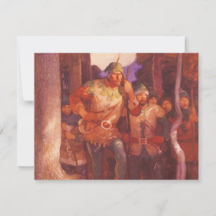 Cartes Pour Fêtes Annuelles Robin des Bois et ses joyeux compagnons vintage pa