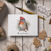 Cartes Pour Fêtes Annuelles Robin Winter Delight, sur mesure