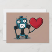Cartes Pour Fêtes Annuelles Robot mignon Valentine Heart Balloon (Devant)