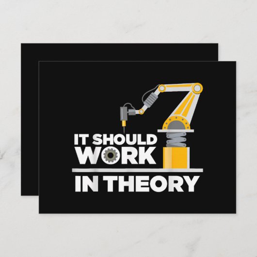 Cartes Pour Fêtes Annuelles Robotique Drôle Art Pour Hommes Enfants Robot Robo (Devant / Derrière)