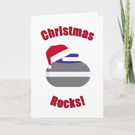 Cartes Pour Fêtes Annuelles Rochers de Noël ! Curling (Devant)