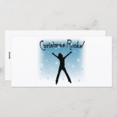 Cartes Pour Fêtes Annuelles Roches de Noël ! (Devant / Derrière)