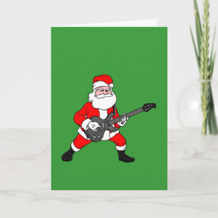Cartes Pour Fêtes Annuelles Rock N Roll Santa Claus