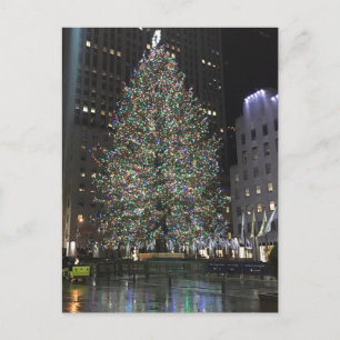 Cartes Pour Fêtes Annuelles Rockefeller Center NYC Réflexion sur l'arbre de No