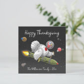 Cartes Pour Fêtes Annuelles Rocket Turquie Thanksgiving (Debout devant)