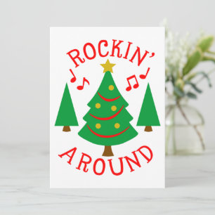 Cartes Pour Fêtes Annuelles Rockin' autour de l'arbre de Noël