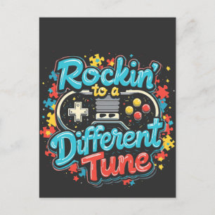 Cartes Pour Fêtes Annuelles Rocking to a different Tune Gaming Pad Autism
