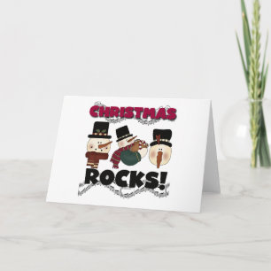 Cartes Pour Fêtes Annuelles Rocks de Noël des neigeurs