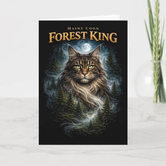 Cartes Pour Fêtes Annuelles Roi de la Forêt (Devant)