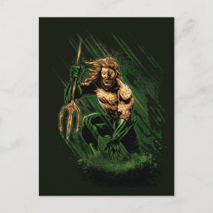 Cartes Pour Fêtes Annuelles Roi des Océans Guerrier Trident Dynamique Art de C