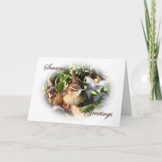 Cartes Pour Fêtes Annuelles Roitelet d'hiver (Devant)