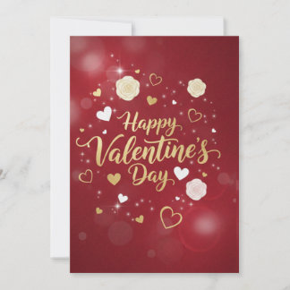 Cartes Pour Fêtes Annuelles Romance Rouge & Or pour votre valentin