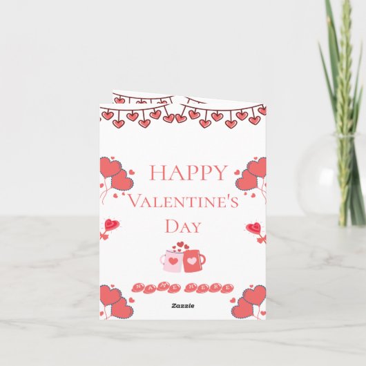 Cartes Pour Fêtes Annuelles Romantic Blush Valentine Card (Dos)