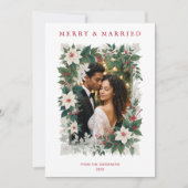 Cartes Pour Fêtes Annuelles Romantic Christmas Botanical Frame Photo (Devant)