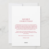 Cartes Pour Fêtes Annuelles Romantic Christmas Botanical Frame Photo (Dos)