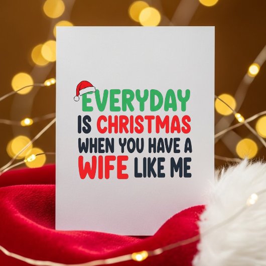 Cartes Pour Fêtes Annuelles Romantic Funny Xmas Card for Husband