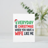 Cartes Pour Fêtes Annuelles Romantic Funny Xmas Card for Husband (Debout devant)