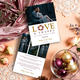 Cartes Pour Fêtes Annuelles Romantic Garland Love Quote Collage Wedding 