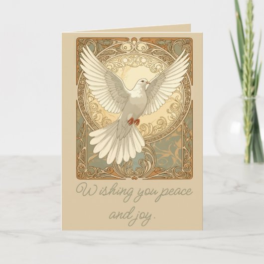 Cartes Pour Fêtes Annuelles Romantically Nostalgic Peace Dove Greeting Card (Devant)