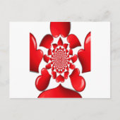 Cartes Pour Fêtes Annuelles Romantique Red Hearts Art Motif Imprimer (Devant)
