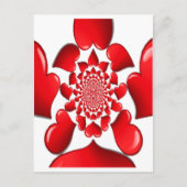 Cartes Pour Fêtes Annuelles Romantique Red Hearts Art Motif Imprimer (Devant)