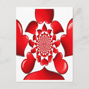 Cartes Pour Fêtes Annuelles Romantique Red Hearts Motif : Une vision pleine d'