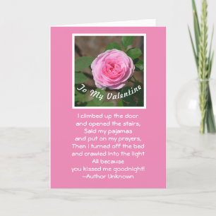 CARTES POUR FÊTES ANNUELLES ROMANTIQUE ROMANTIQUE ROSE ROSE DE LA VALENTINE ET