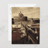 Cartes Pour Fêtes Annuelles Rome, Castello Père Noël Angelo (Devant / Derrière)
