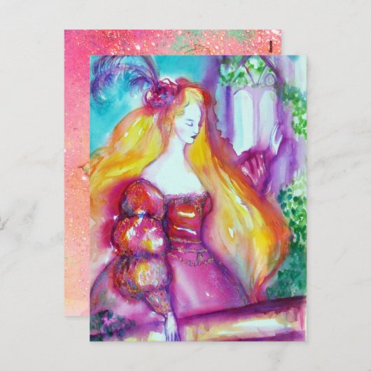 Cartes Pour Fêtes Annuelles ROMEO ET JULIET BALCON SCÈNE Saint-Valentin (Devant / Derrière)