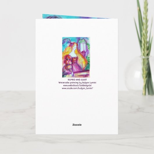 Cartes Pour Fêtes Annuelles ROMEO ET JULIET BALCON SCÈNE Saint-Valentin (Dos)