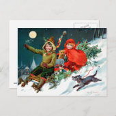 Cartes Pour Fêtes Annuelles Rosa C. Petherick : Noël Shopping (Devant / Derrière)