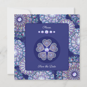 Cartes Pour Fêtes Annuelles Rosace bleue