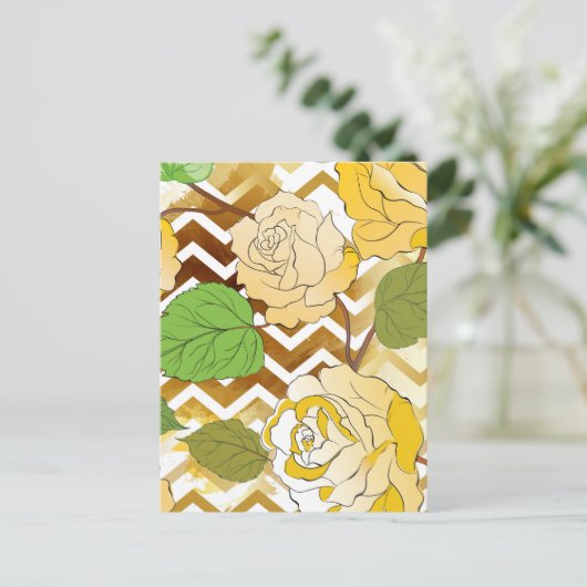 Cartes Pour Fêtes Annuelles Rose 10 (Debout devant)